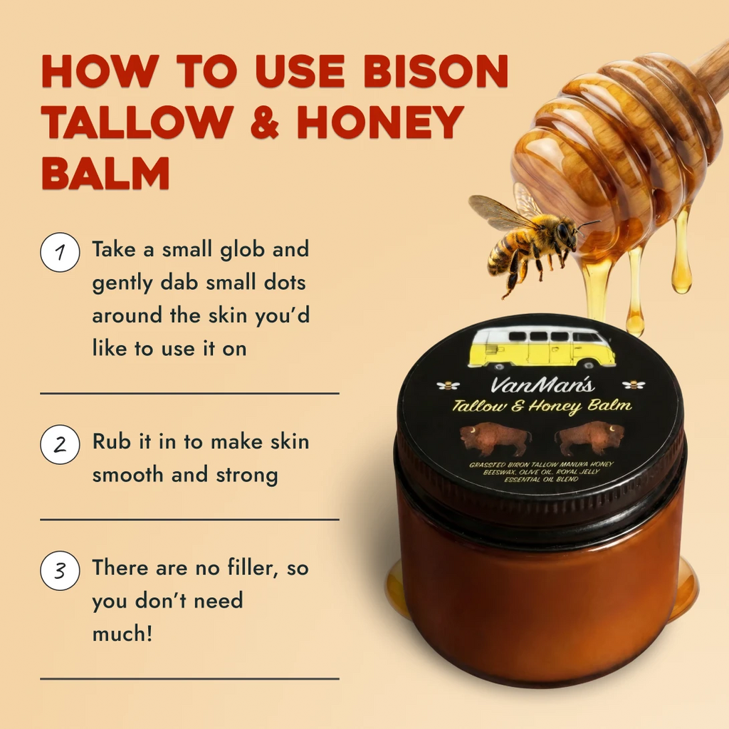 VanMan Bison Tallow & Honey Balm 2oz gallery 2