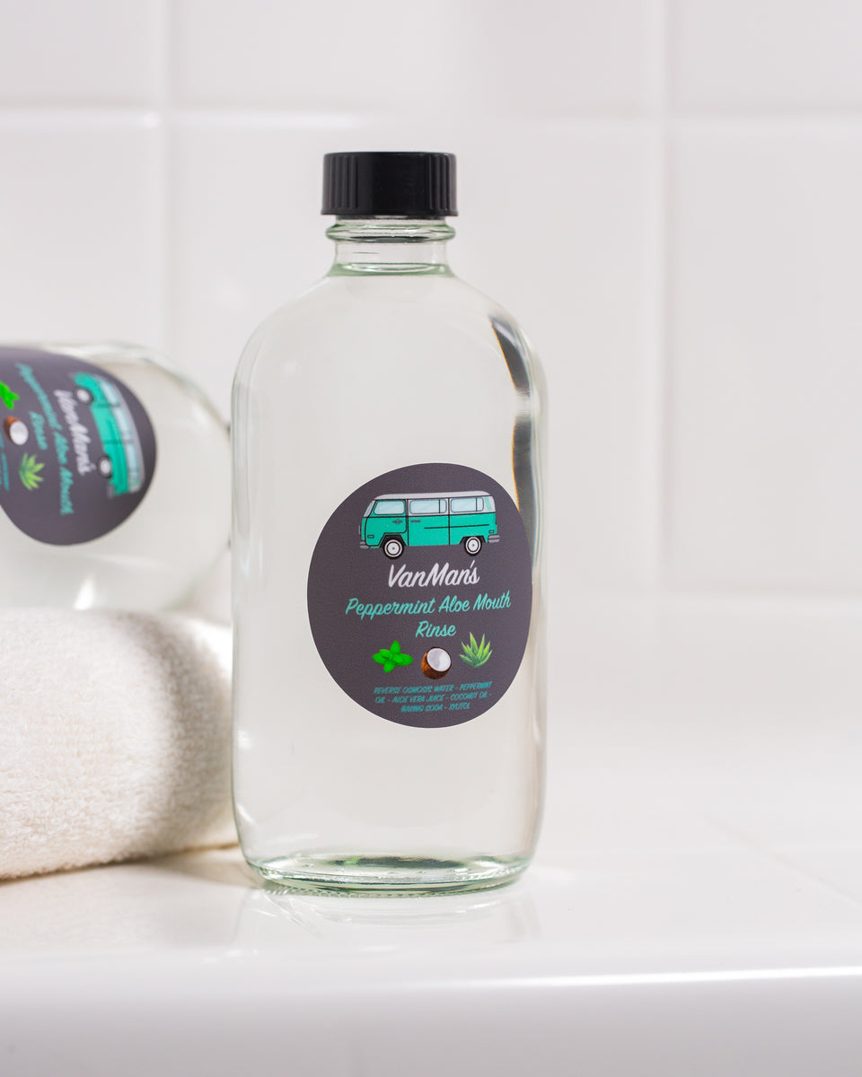 All Natural Peppermint Aloe Mouth Wash - VanMan